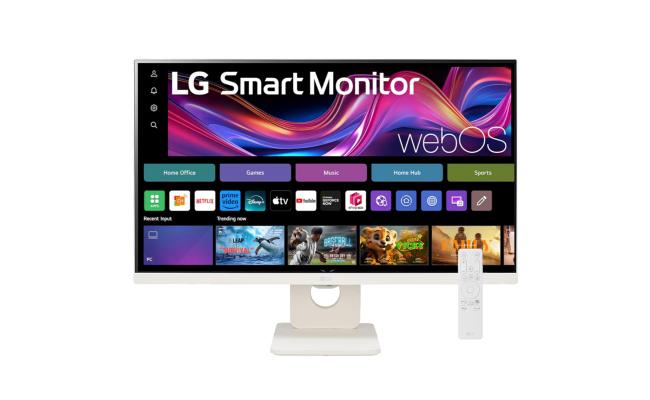 LG 25SR50F-W 24" Full HD IPS webOS Smart Monitor – ThinQ Home Dashboard, AirPlay 2, Screen Share, Bluetooth, Slim Stand